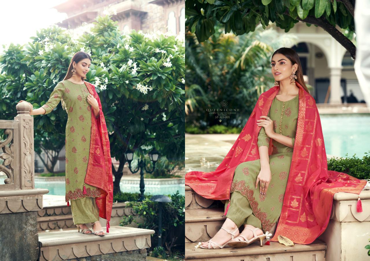 Naqsh Fancy Festive Wear Heavy Muslin SIlk Designer Salwar Suit Collection